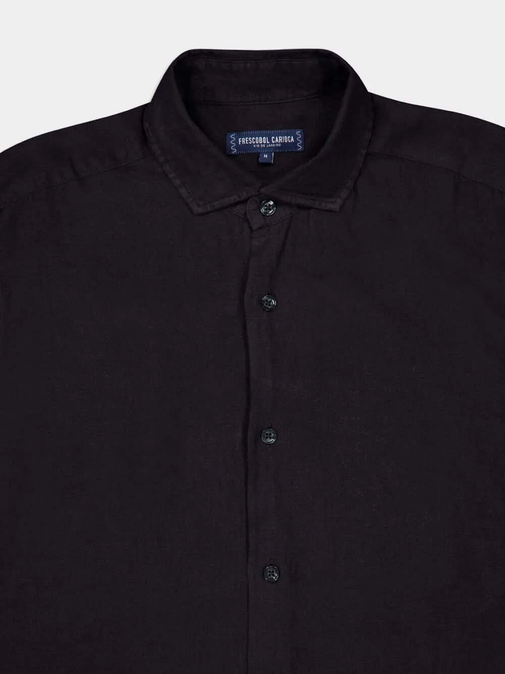 Antonio Black Linen Shirt