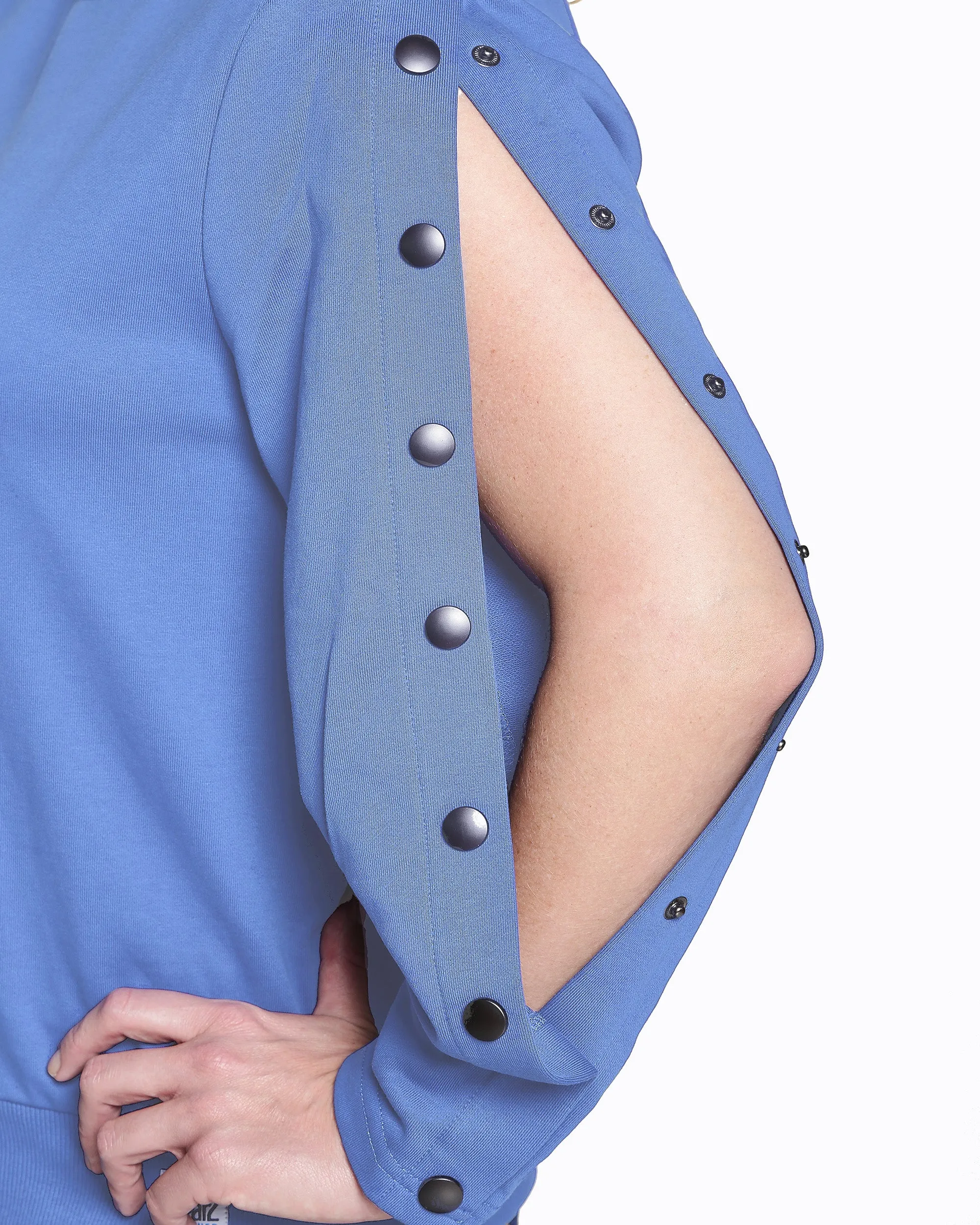 Arm Port Access Dialysis Shirt,PICC Line Access, Best Gift for Dialysis Patients Blue Bell