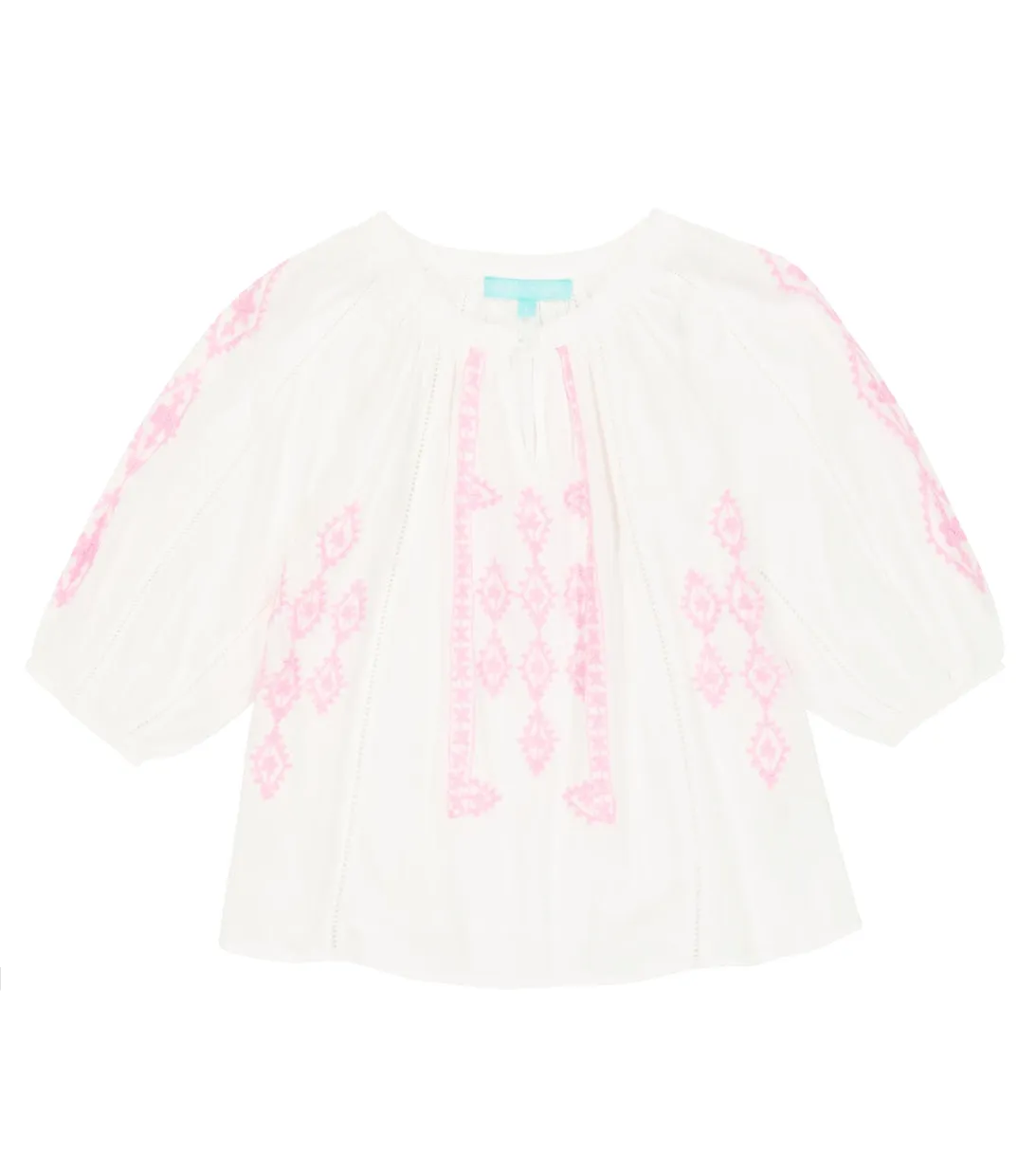 Baby Aliyah Blouse with Melissa Odabash Embroidery, Multicolor
