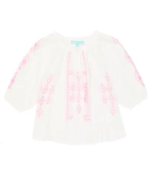 Baby Aliyah Blouse with Melissa Odabash Embroidery, Multicolor