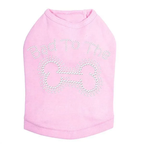 Bad To The Bone Rhinestone Dog Tank