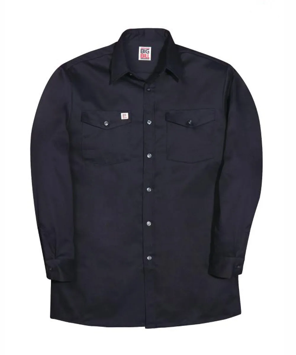 Big Bill Men’s Premium Cotton Work Shirt - Navy