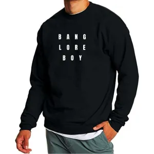 Black Crewneck Sweatshirt for Men Regular Use - Banglore Boy