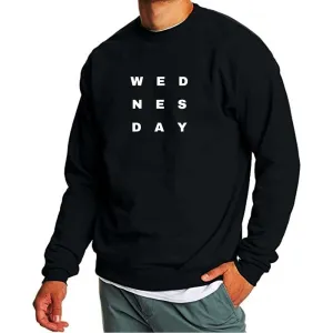 Black Crewneck Sweatshirts for Women Regular Use - Wednesday