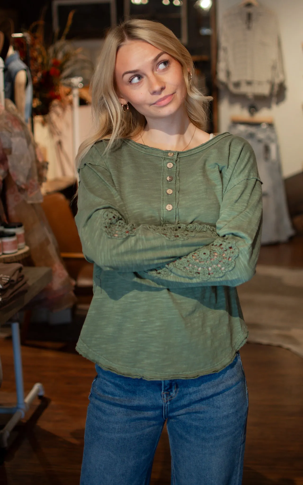 Blast From The Past Henley Top