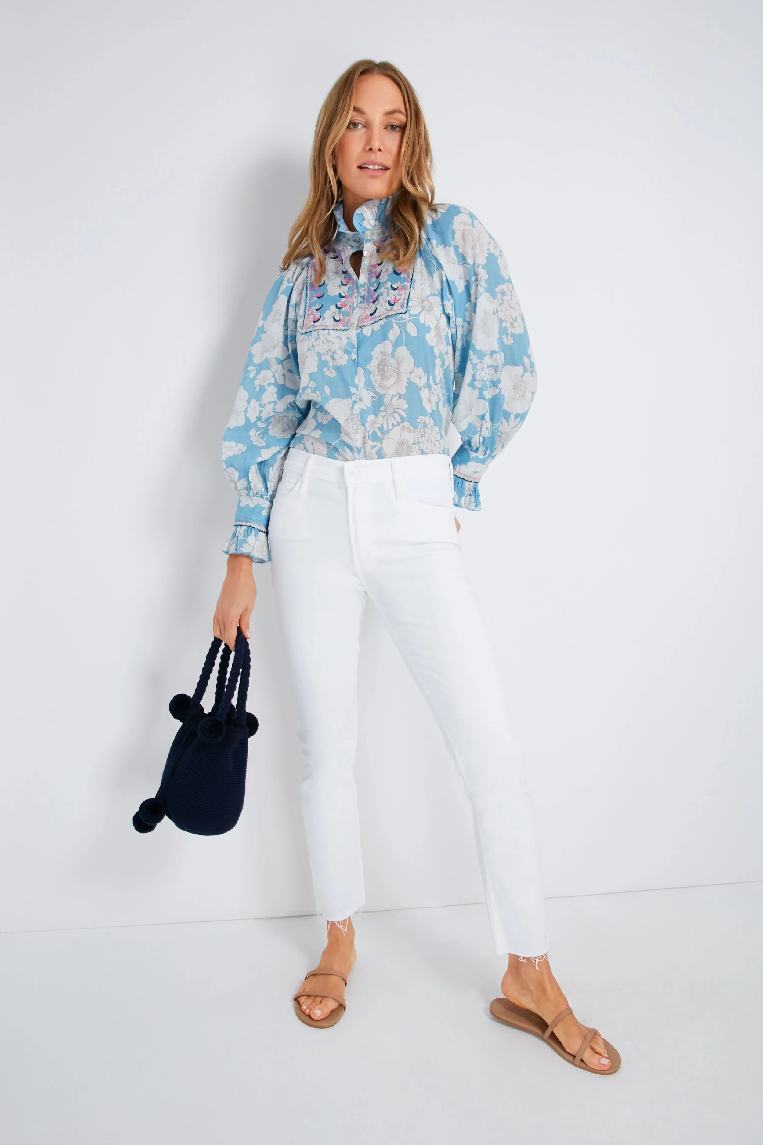 Blue Peony Blouse