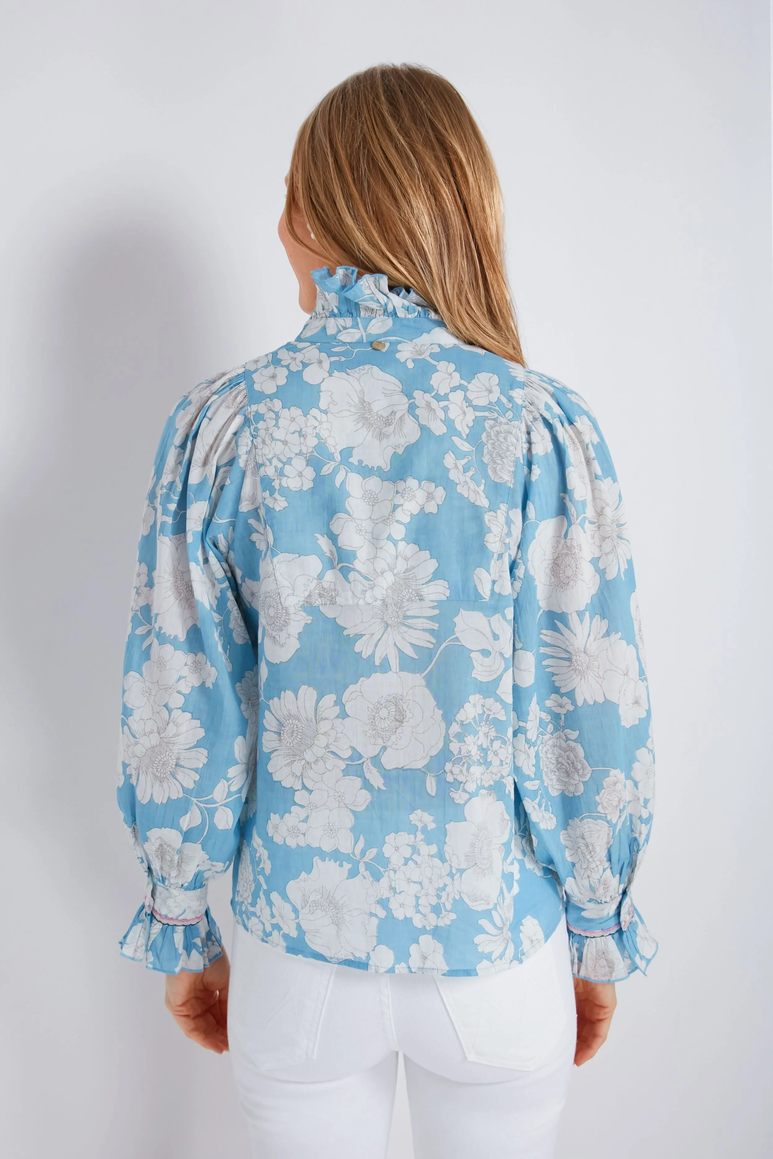 Blue Peony Blouse
