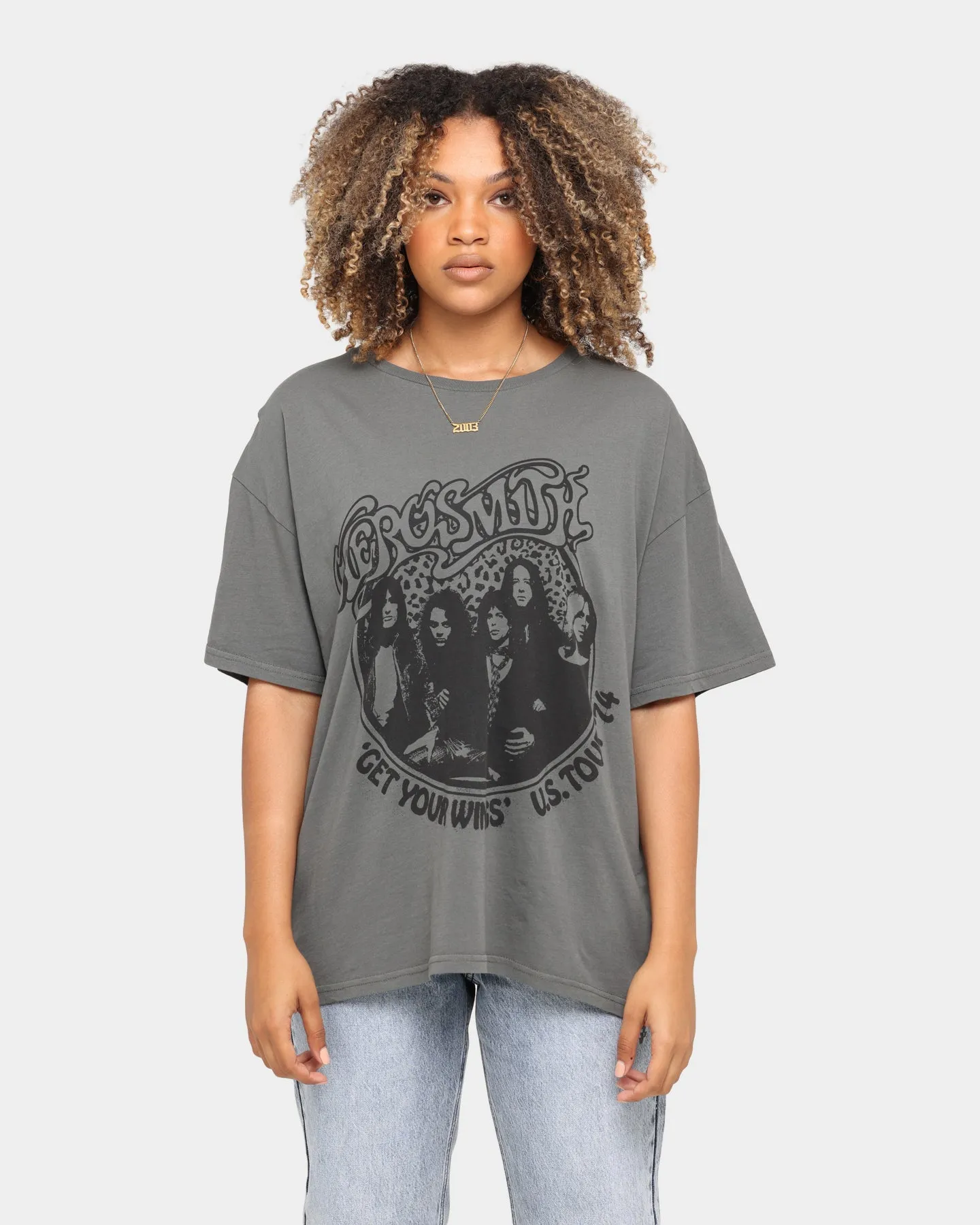 Bravado Women's Get Your Wings Short Sleeve T-Shirt Charcoal