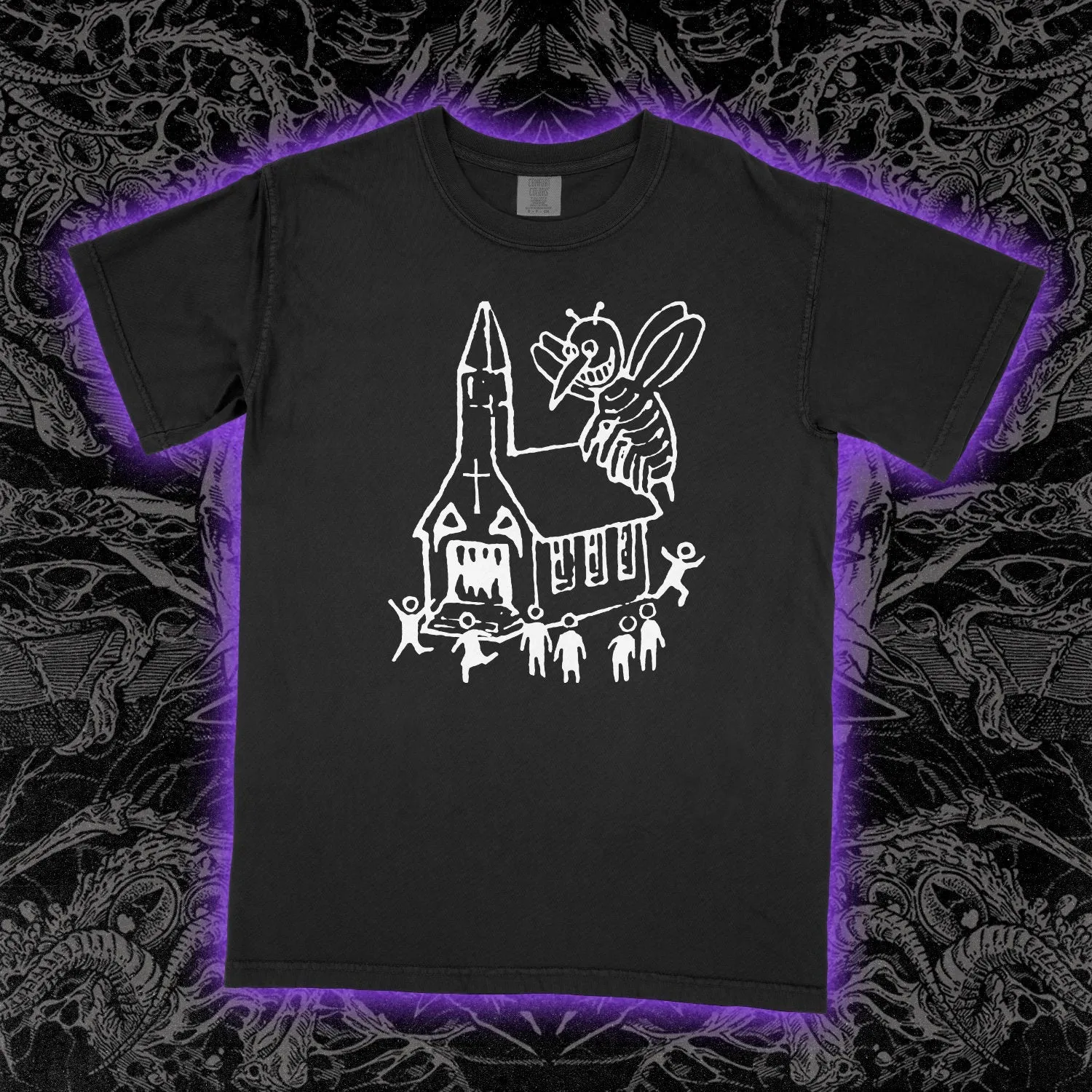Cartoon Wasp And Church