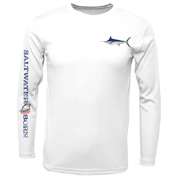 Clean Marlin Long Sleeve UPF 50  Dry-Fit Shirt