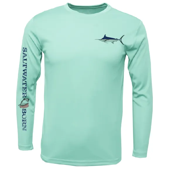 Clean Marlin Long Sleeve UPF 50  Dry-Fit Shirt