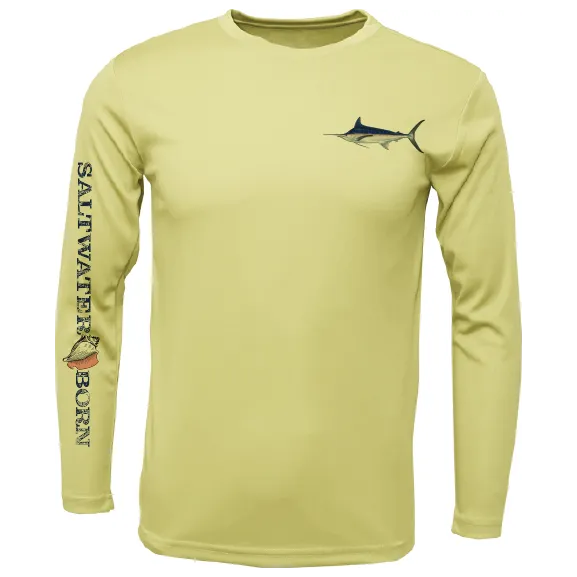 Clean Marlin Long Sleeve UPF 50  Dry-Fit Shirt