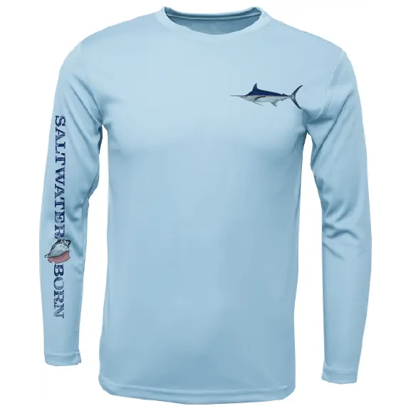 Clean Marlin Long Sleeve UPF 50  Dry-Fit Shirt