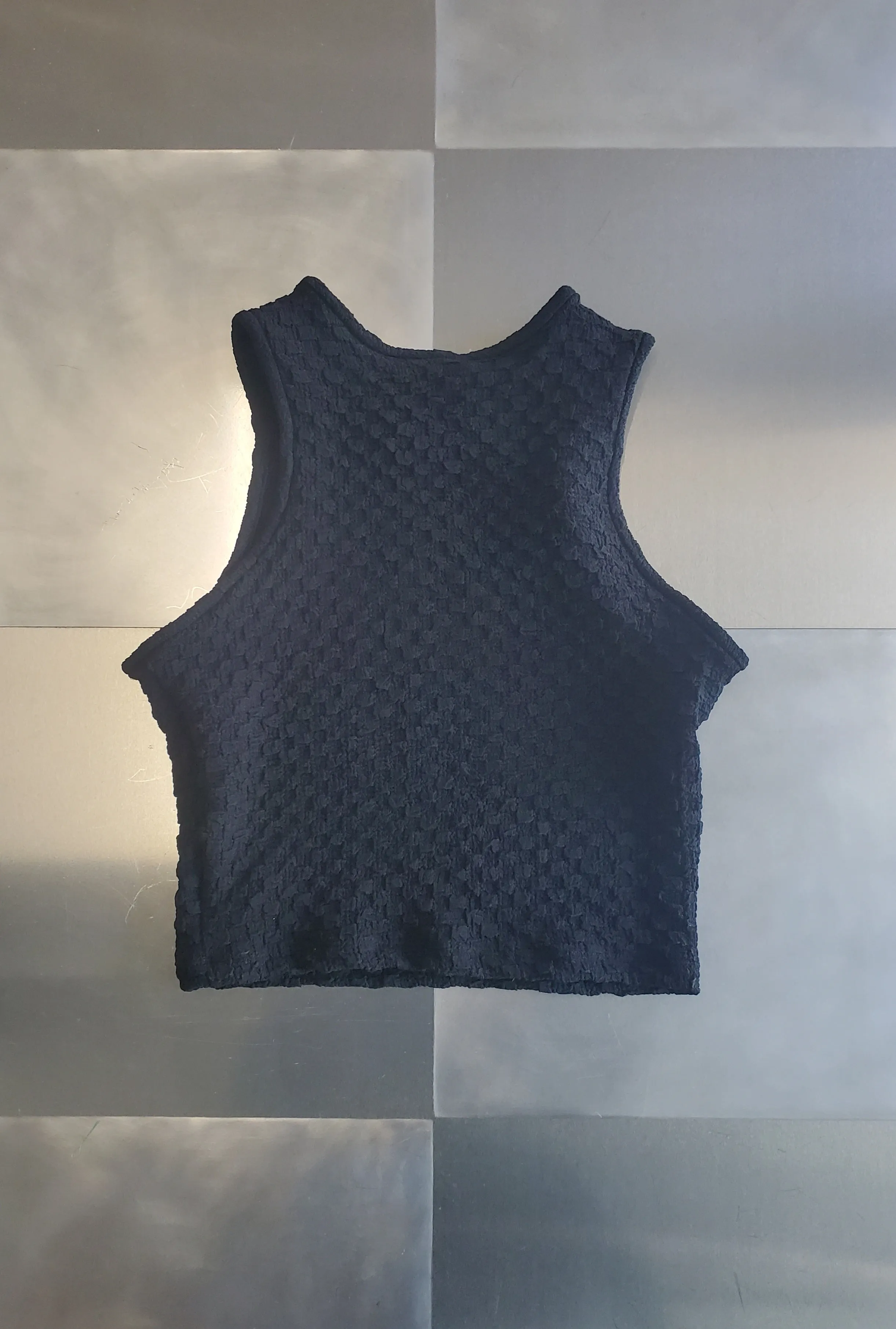 Cropped Racerback Top - Black