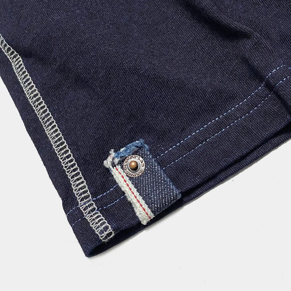 DDL 302A DIEGO-HAPPY REGULAR FIT WESTERN INSPIRED INDIGO JERSEY POCKET TEE-180GSM-E1 INDIGO