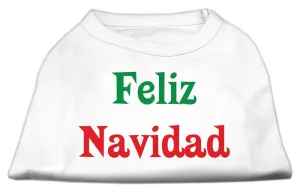 Feliz Navidad Screen Print Shirts White XL (16)