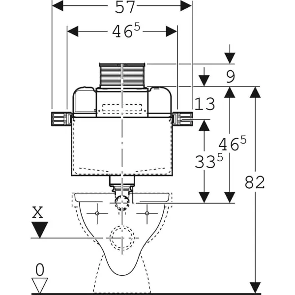 Geberit Kappa Concealed In-Wall Cistern - 4 Star
