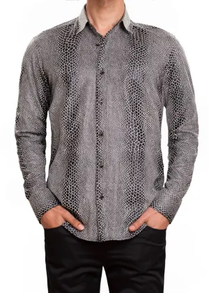 Gray Alligator Print Shirt