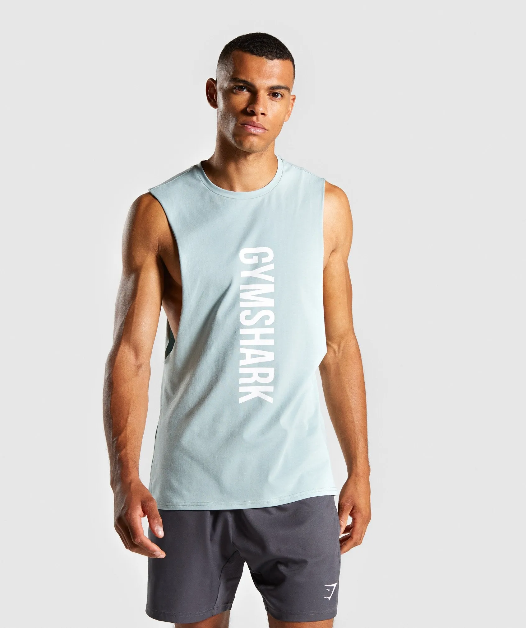 Gymshark Maximize Drop Armhole Tank - Light Blue
