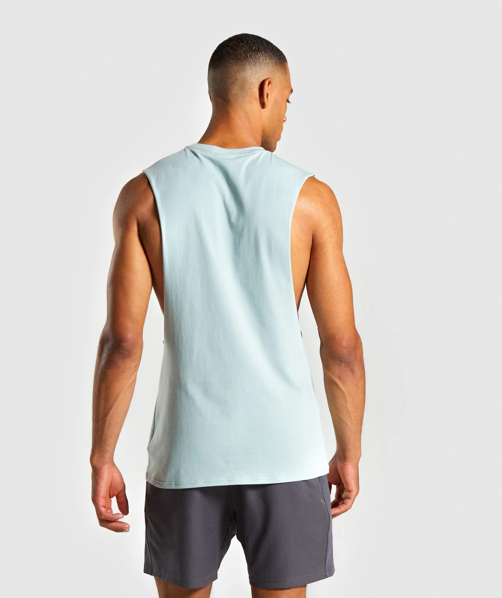 Gymshark Maximize Drop Armhole Tank - Light Blue