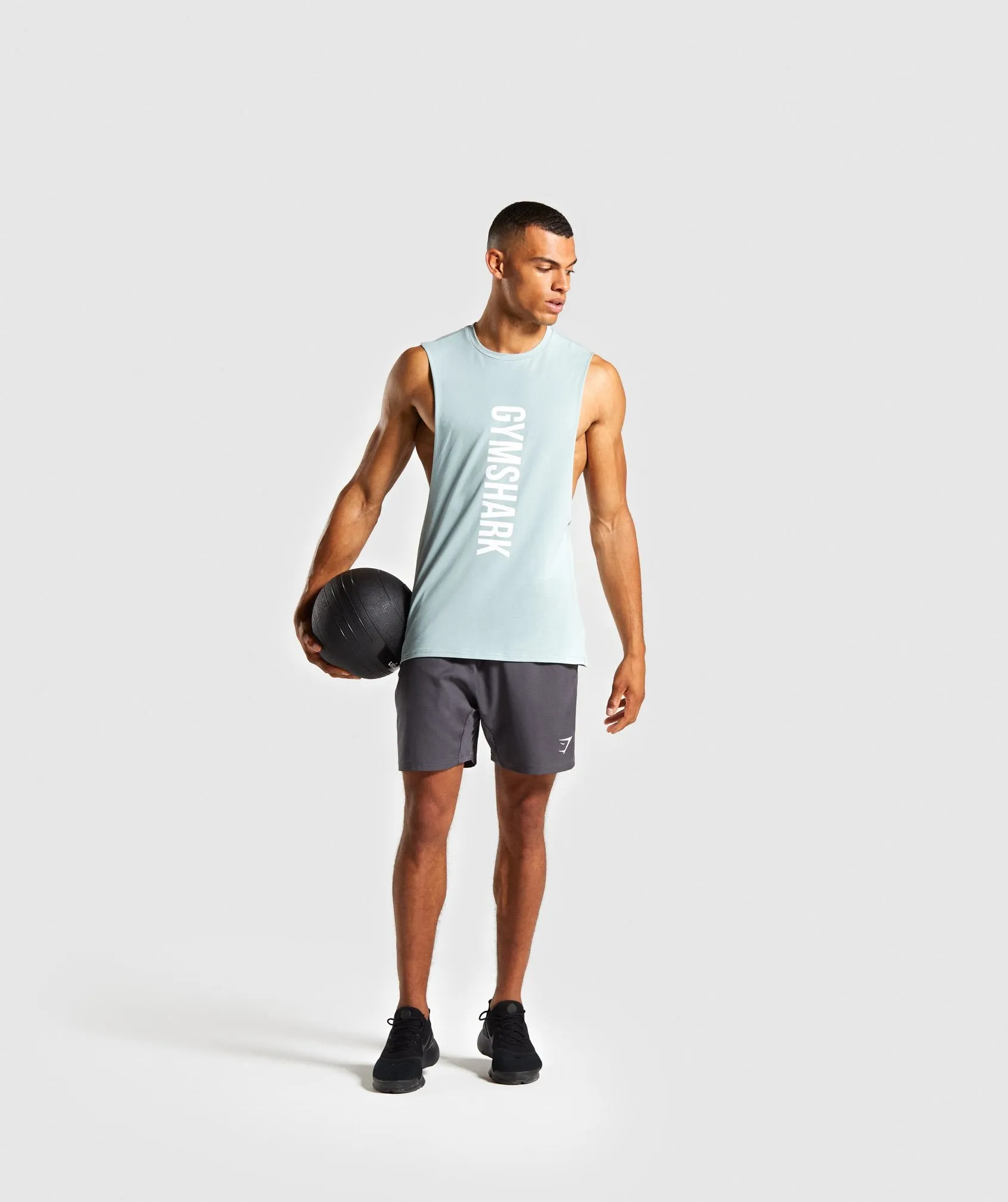 Gymshark Maximize Drop Armhole Tank - Light Blue