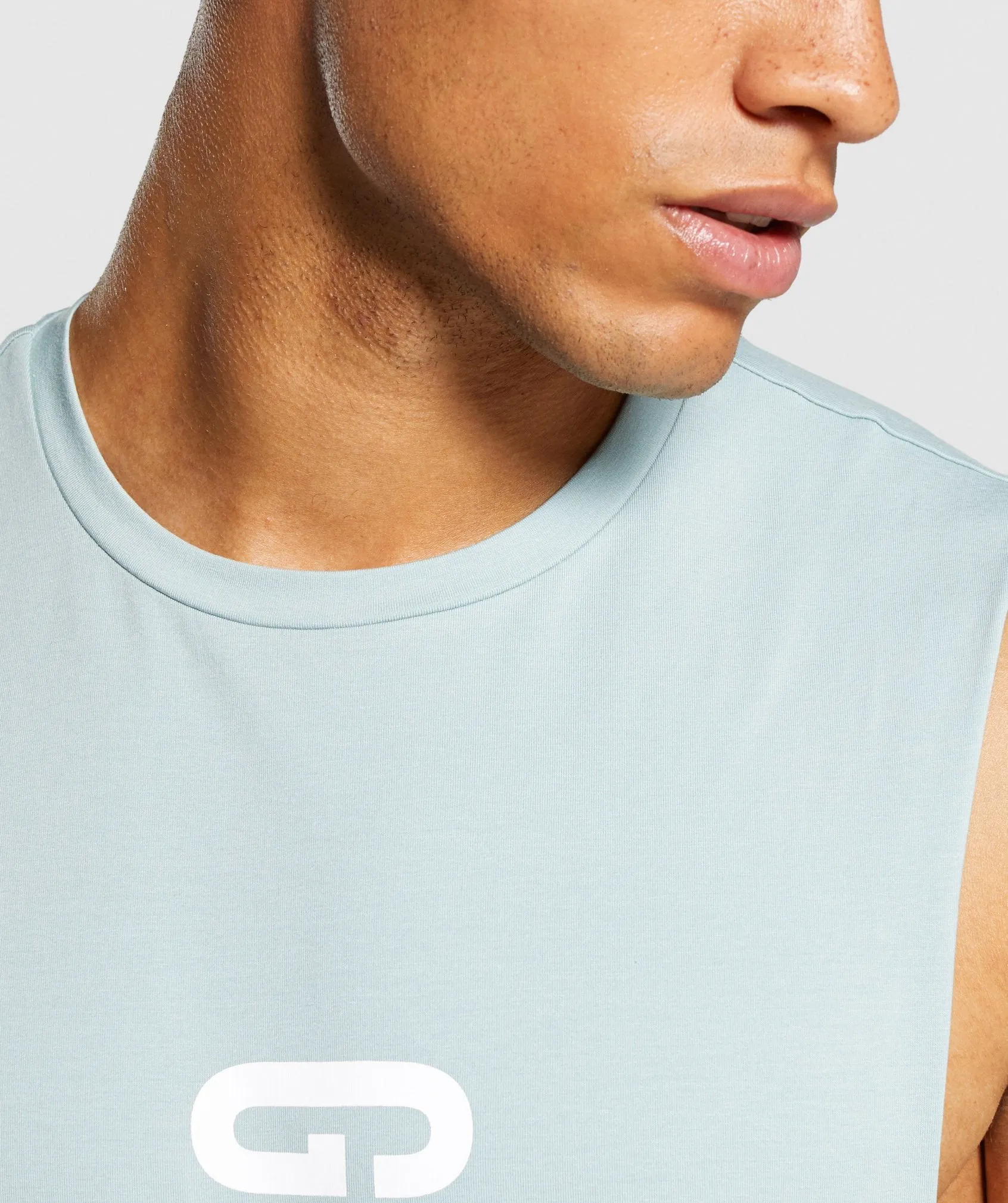 Gymshark Maximize Drop Armhole Tank - Light Blue