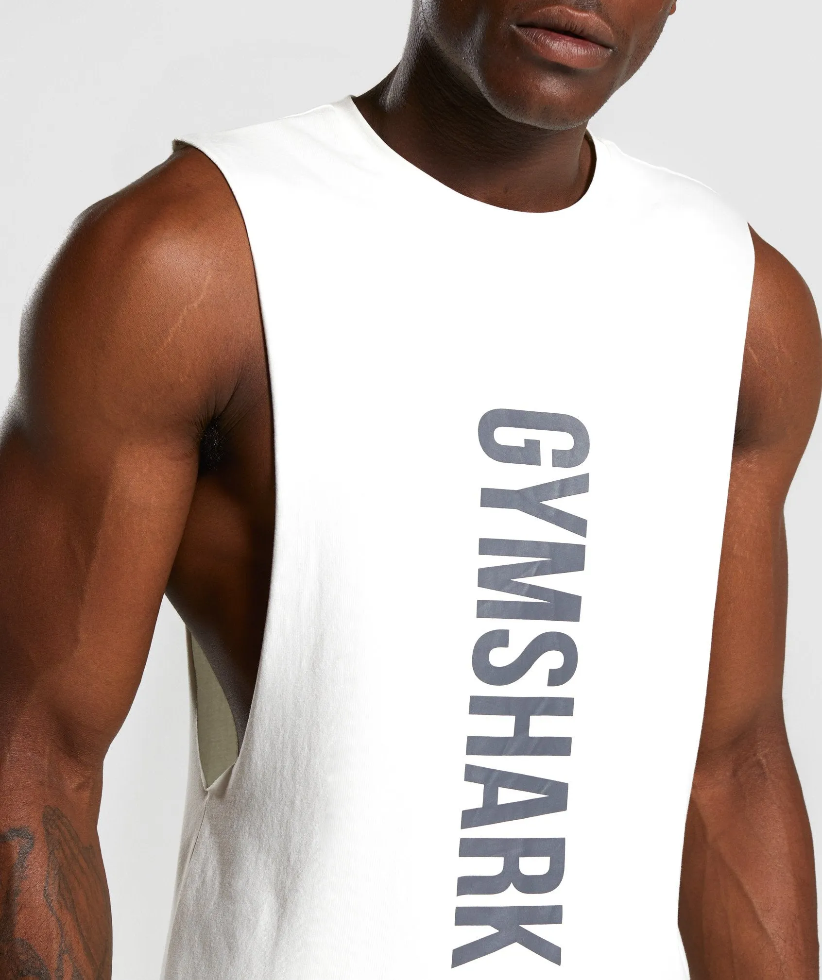 Gymshark Maximize Drop Armhole Tank - White