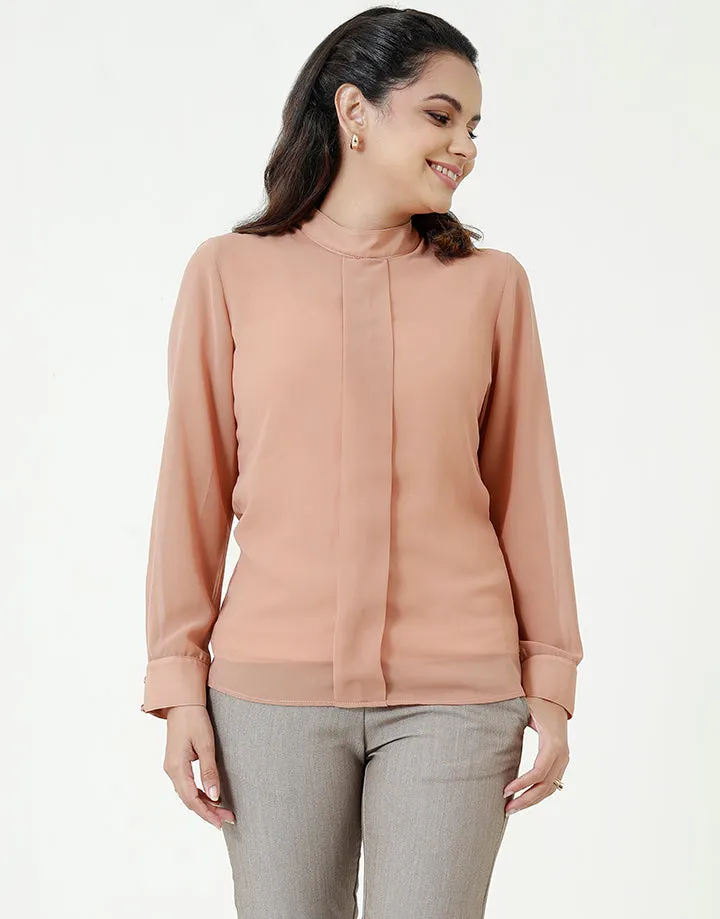 High Neck Blouse with Long Sleeves