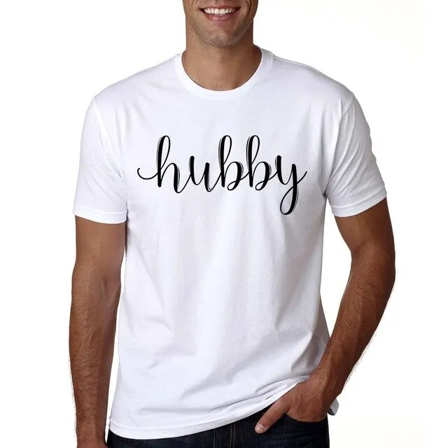 Hubby and Wifey Matching Couple Tees
