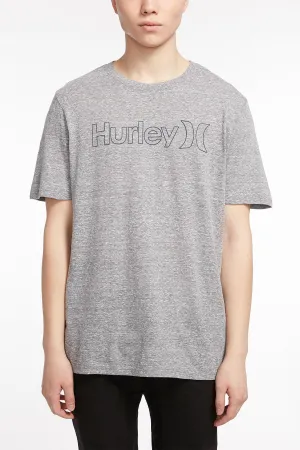 Hurley Guys Heather Grey Outlined Logo Tee