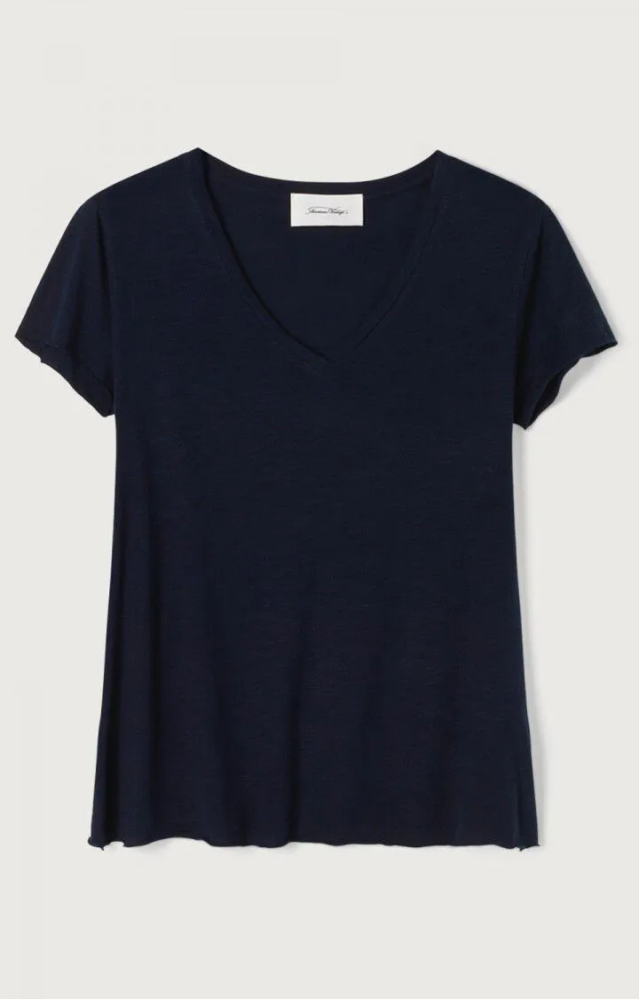 JACKSONVILLE V-Neck Short Sleeve Tee in Navy