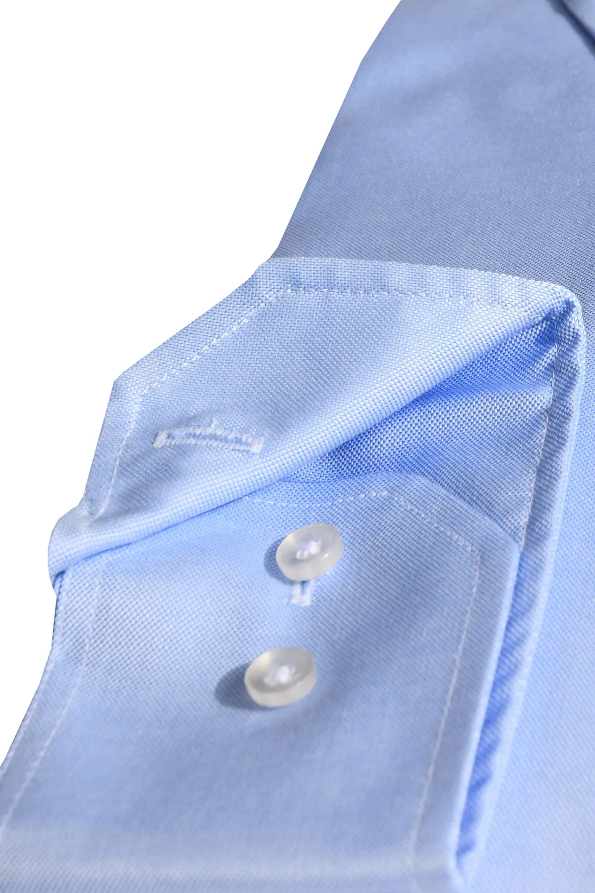 Light blue pinpoint regular fit shirt with button down collar