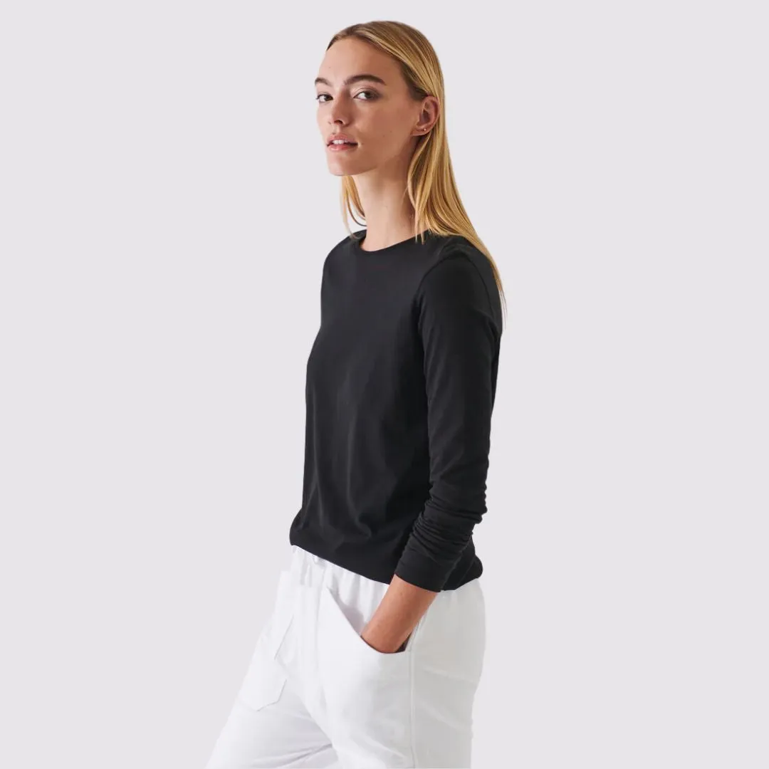Lightweight Long Sleeve Pima Cotton Crew