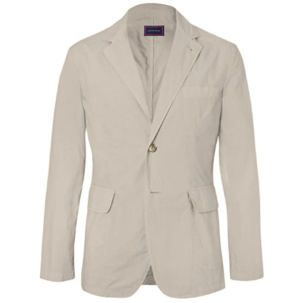 Lightweight Stretch Cotton Unstructured Jacket (Made to Order)