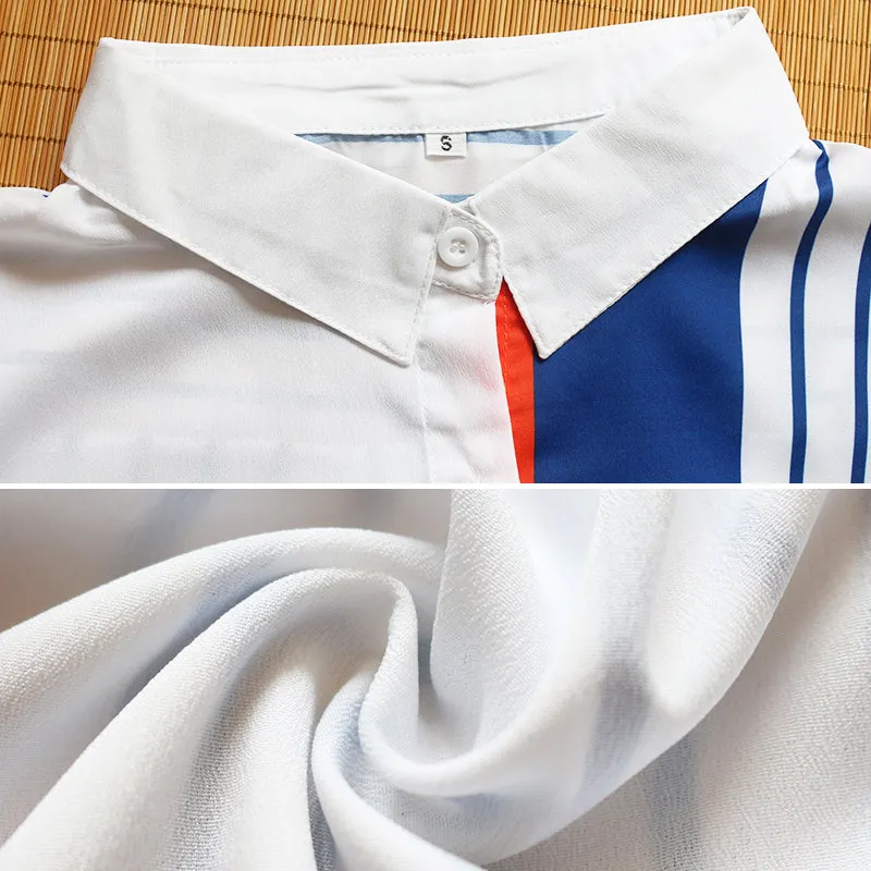 Long Sleeve Turn Down Collar Office Shirt