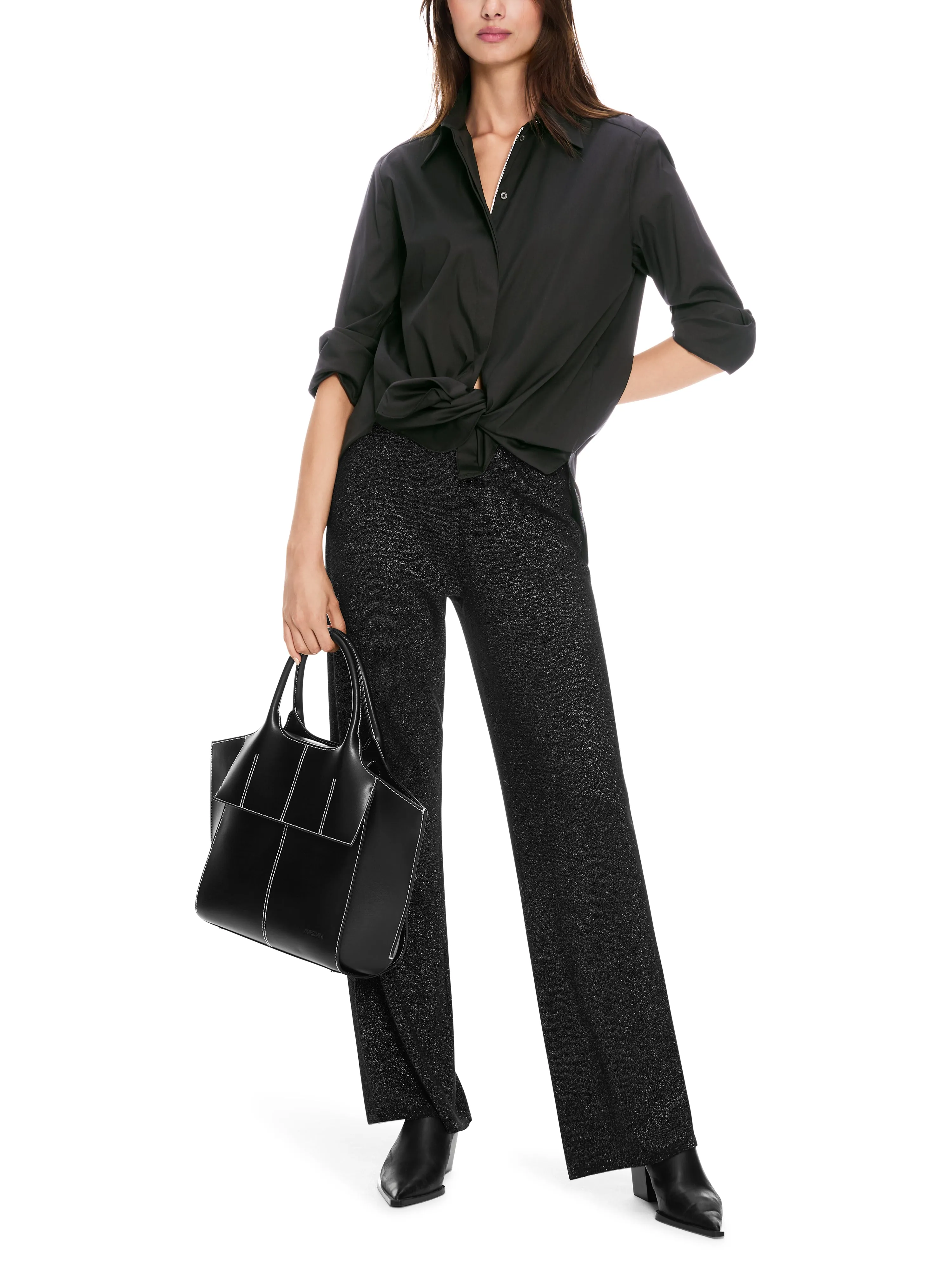 MARC CAIN Black Silky Blouse