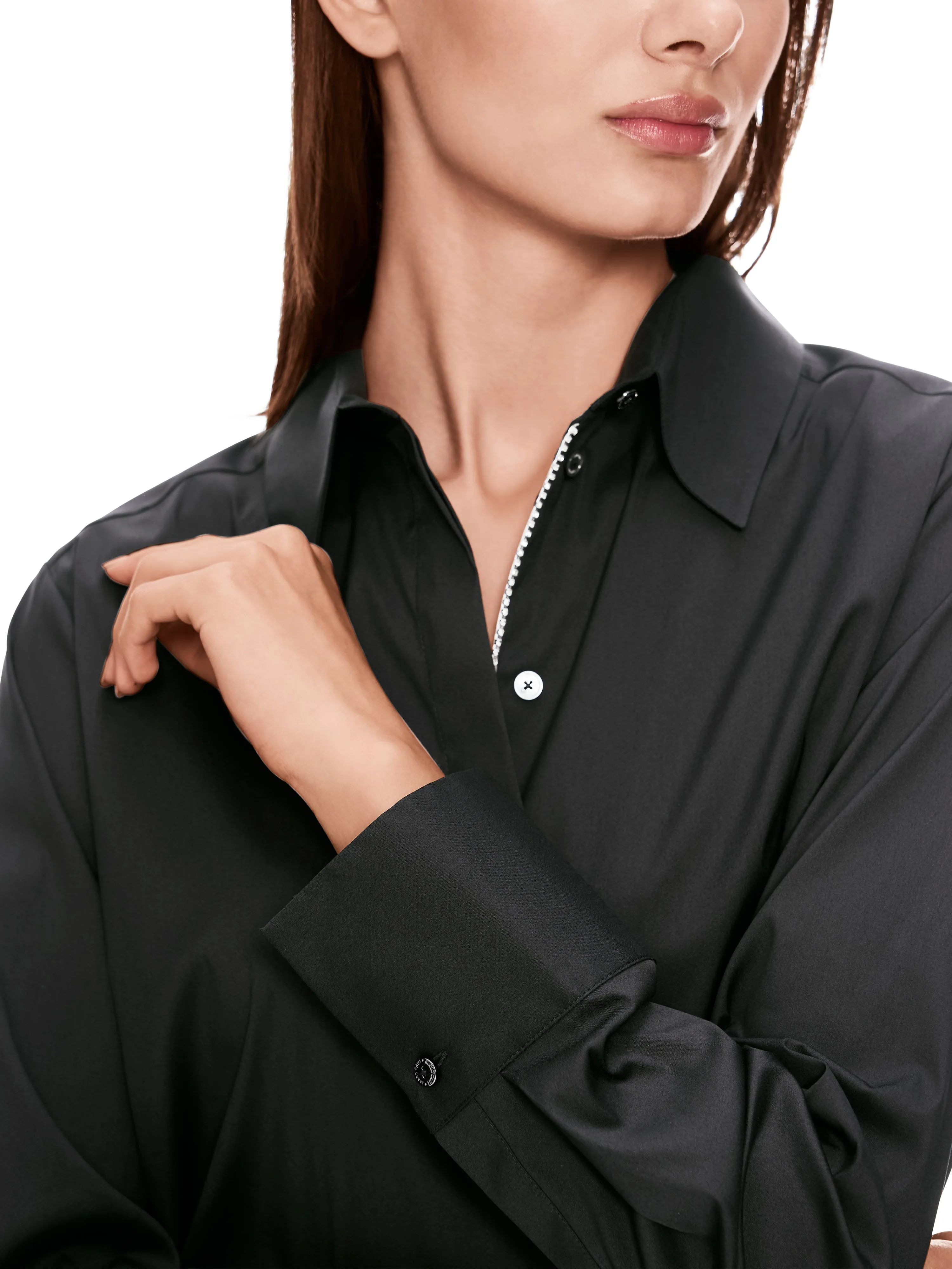 MARC CAIN Black Silky Blouse