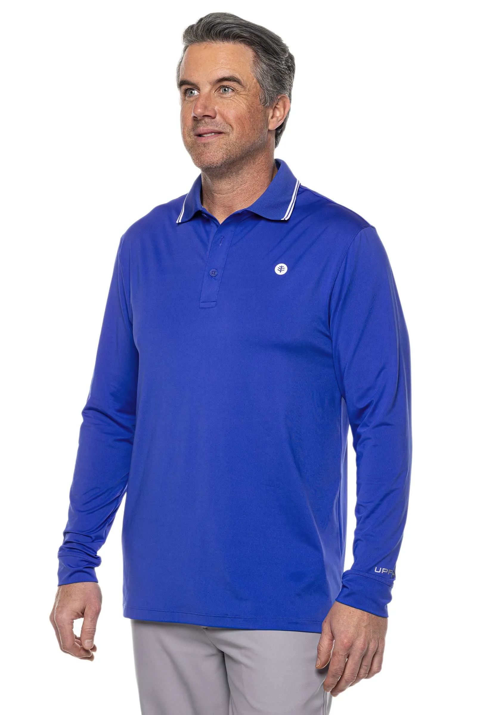 Men's Erodym Long Sleeve Golf Polo  |  Baja Blue