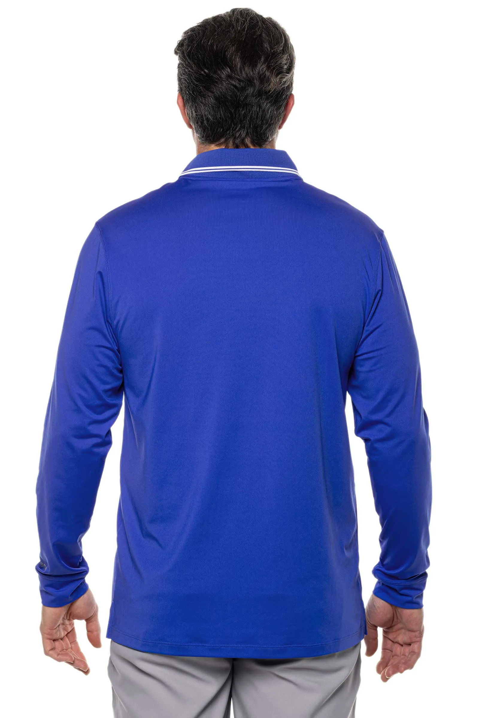 Men's Erodym Long Sleeve Golf Polo  |  Baja Blue