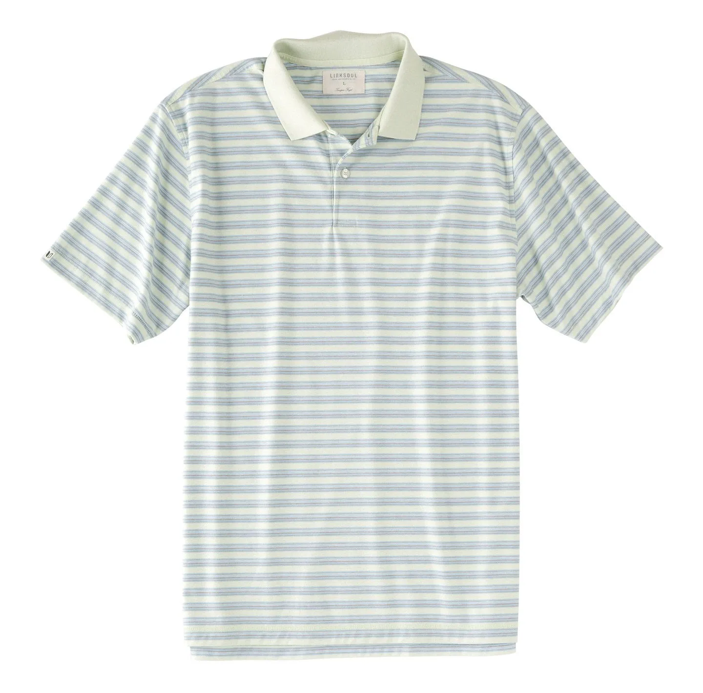 Micro Yarn Dyed Stripe Rib Collar Short Sleeve Shirt