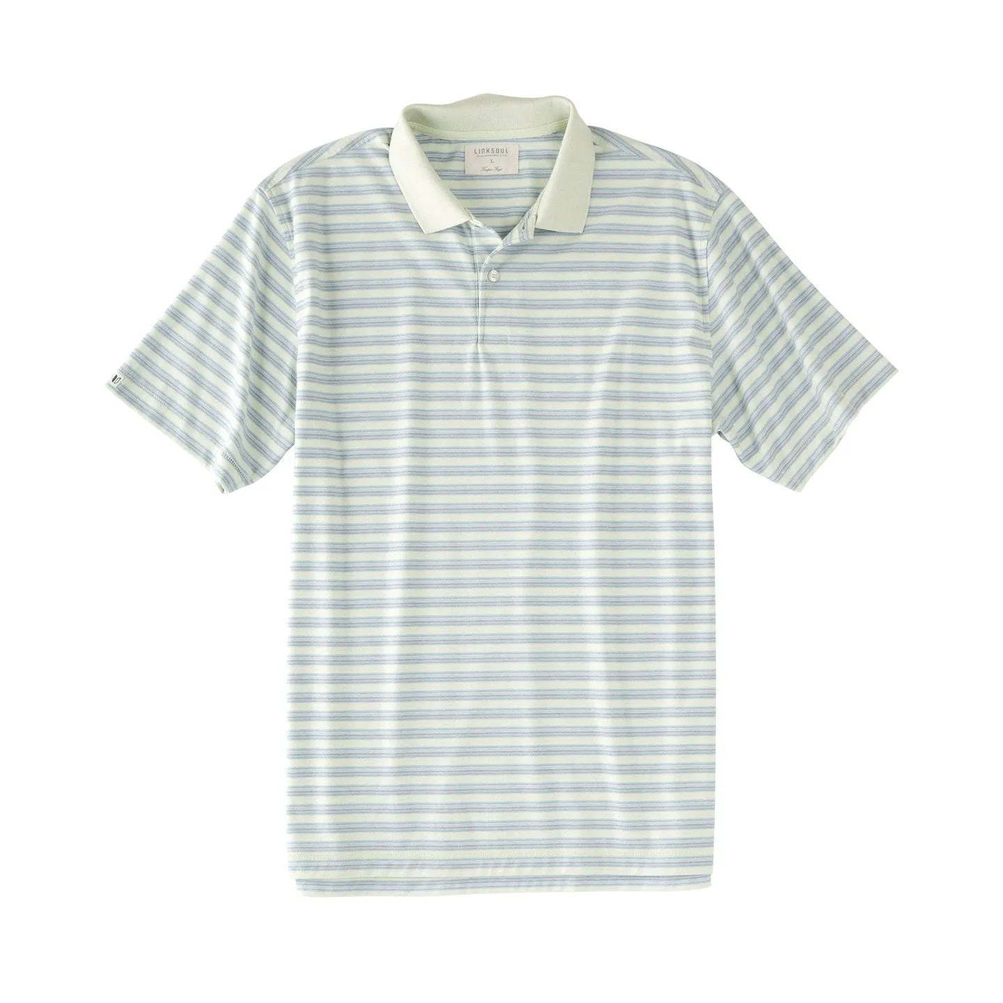 Micro Yarn Dyed Stripe Rib Collar Short Sleeve Shirt