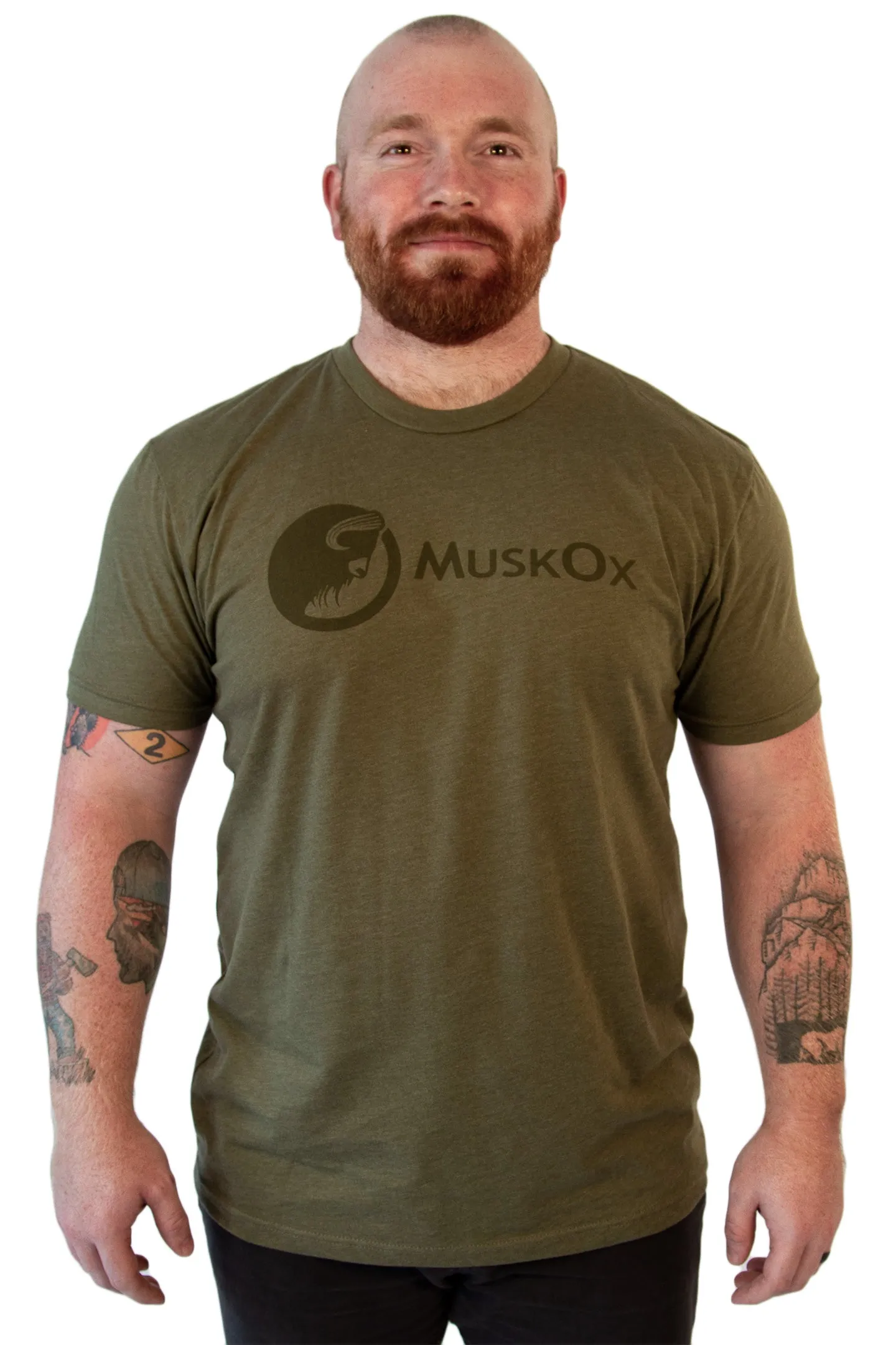 Military Green MuskOx Logo Tee