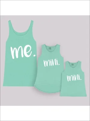 Mint "Me and Mini" Tops for Mom and Daughter