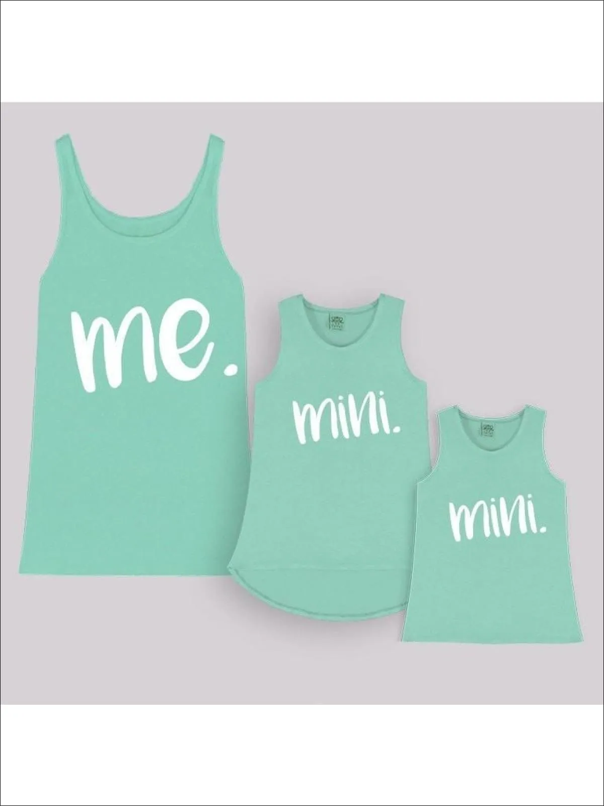 Mint "Me and Mini" Tops for Mom and Daughter