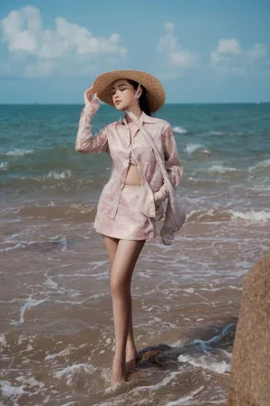 Neli Straight Long Sleeved Organza Shirt