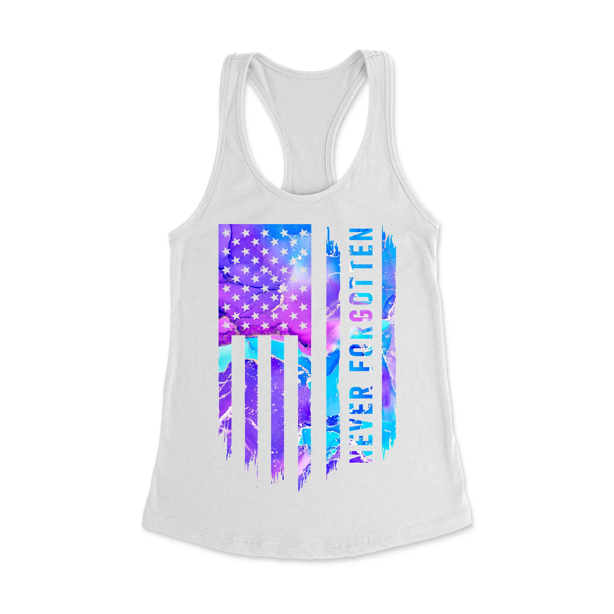 Never Forgotten Flag Racerback Tank