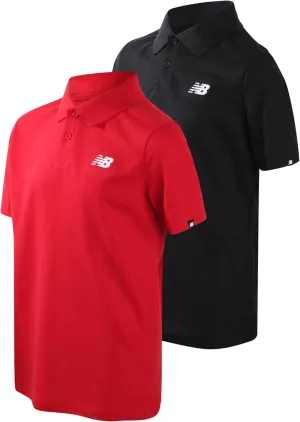 New Balance Boys Polo Shirt - 2 Pack Short Sleeve Performance Golf Shirt, Dry Fit Athletic Collared Tee (Sizes: 8-20)
