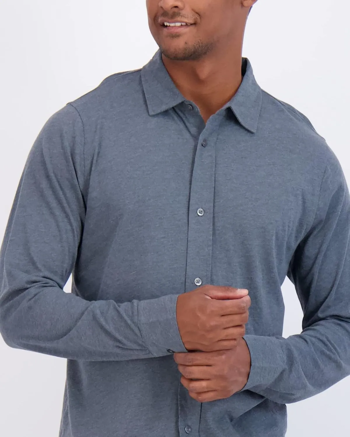 Real Essentials 3-Pack: Men's Classic Style Casual Long Sleeve Button Down Collared Shirt (Available in Big & Tall)