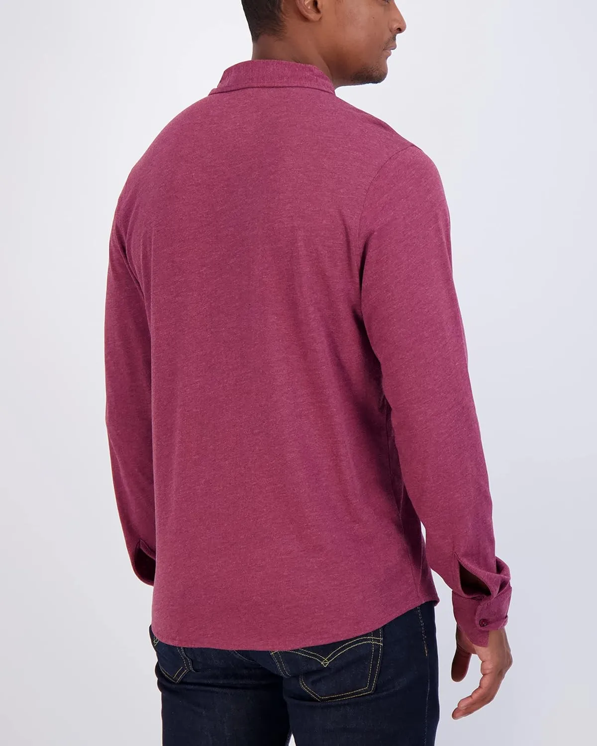 Real Essentials 3-Pack: Men's Classic Style Casual Long Sleeve Button Down Collared Shirt (Available in Big & Tall)