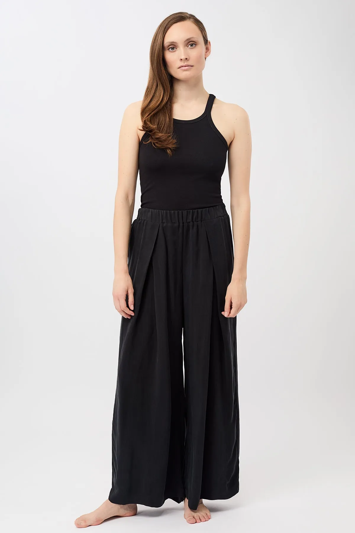 Ribbed Tank Top (Black), GOTS
